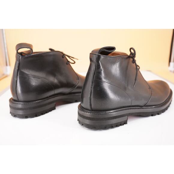 GREATS Brooklyn Chukka Boot Black Leather SZ 8 New Desert Lug 2 lace Army